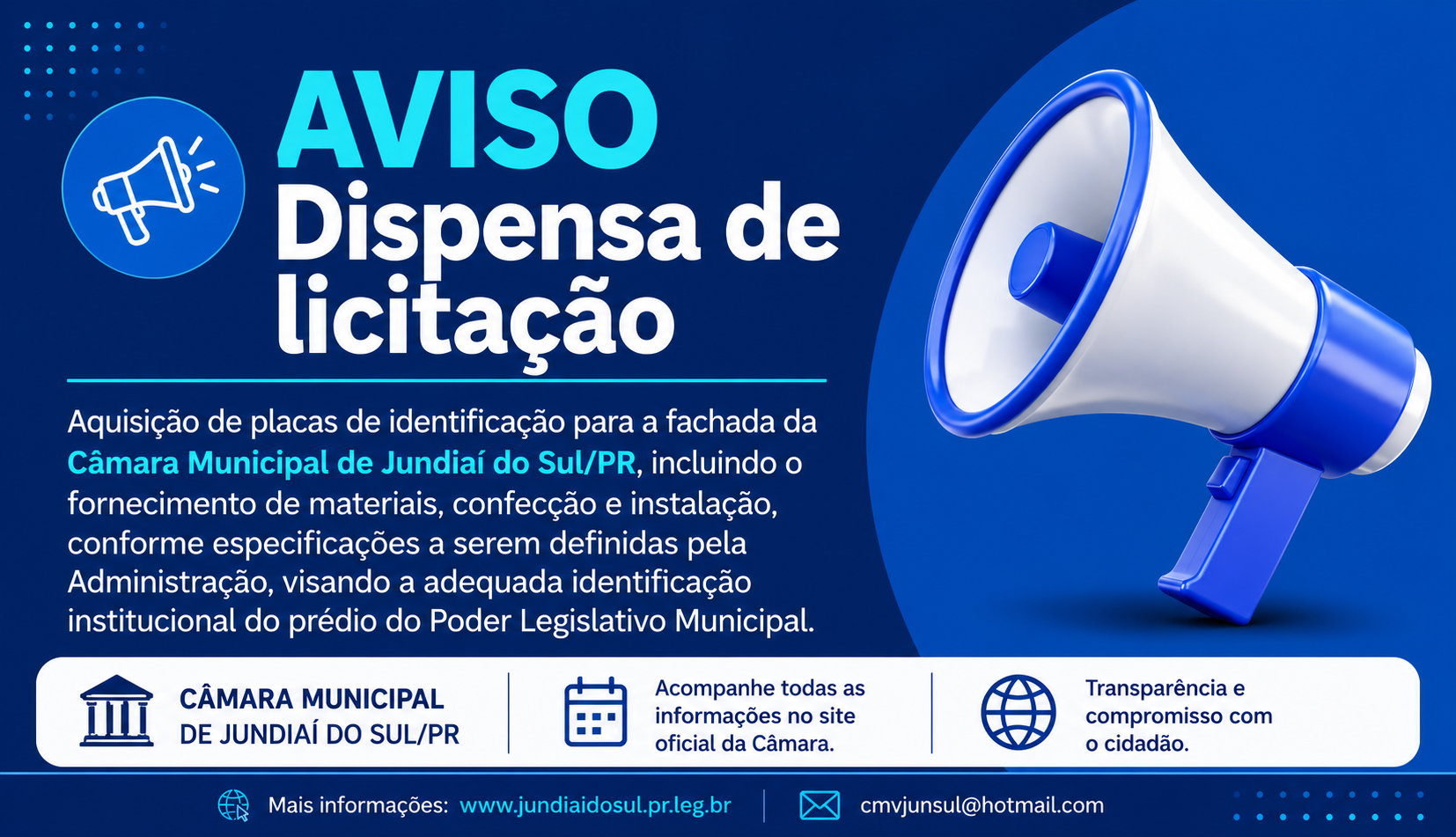 AVISO DE DISPENSA DE LICITAÇÃO